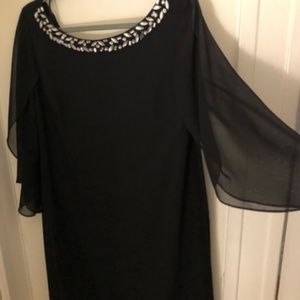 Elegant Cocktail Dress! Black with Rhinestones